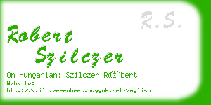 robert szilczer business card